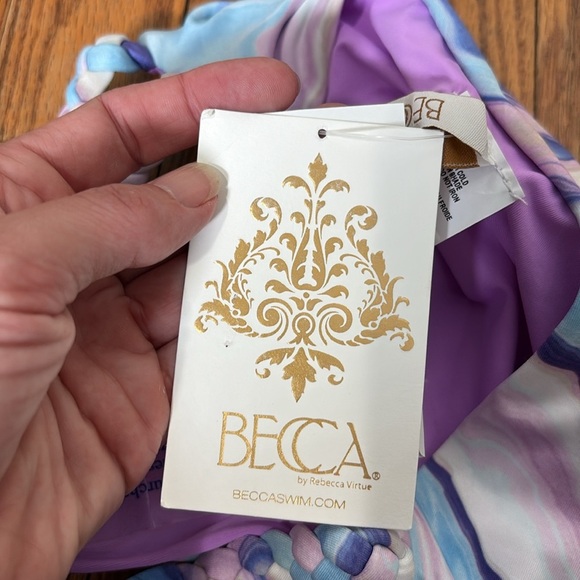 Becca Purple Agate Braided-Straps Hipster Bikini Bottoms Size XS NWT swimsuit - Picture 8 of 8